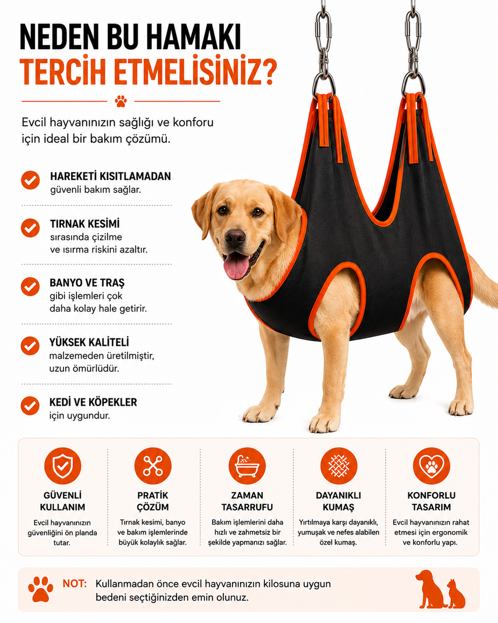 Kedi Ve Köpek Bakım Hamak Askısı I Tırnak Kesme Ve Banyo Yardım Askısı
